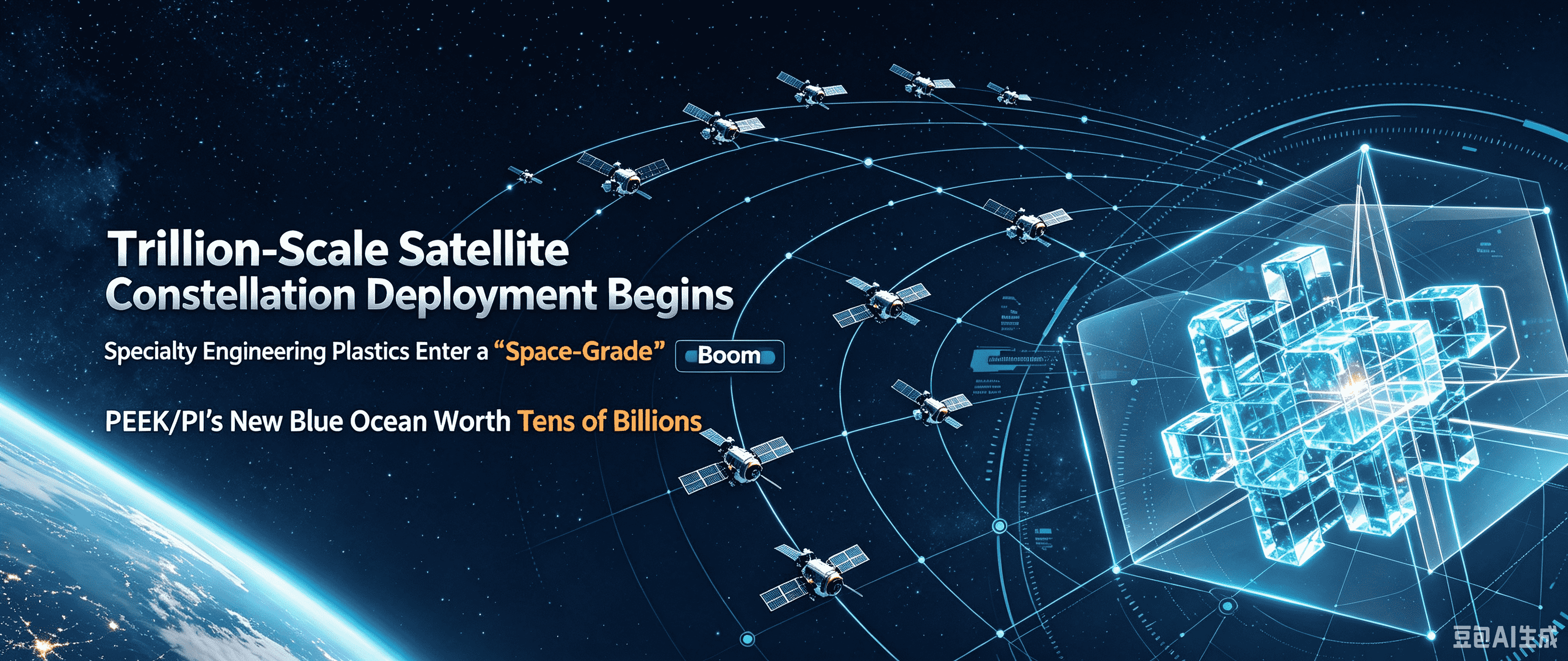 Inizia lo schieramento di costellazioni satellitari su scala trilioni: i materiali plastici speciali per l’ingegneria entrano in un boom “di livello spaziale” – Il nuovo oceano blu di PEEK/PI vale decine di miliardi, come visto dalla costellazione di Qianfan